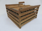 Nice wooden egg crate, 13