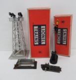 Vintage Lionel accessories with boxes, 395 Floodlight Tower and 151 Semaphore