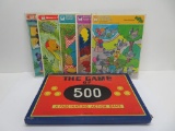 Vintage 500 game and vintage Disney and Sesame Street puzzles