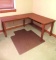 Corner desk, and chair mat, 22