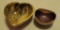Two wooden bowls, 4 1/2