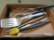 Assorted long handle grilling tools