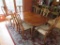 Ethan Allen dining room table with two leaves and eight chairs