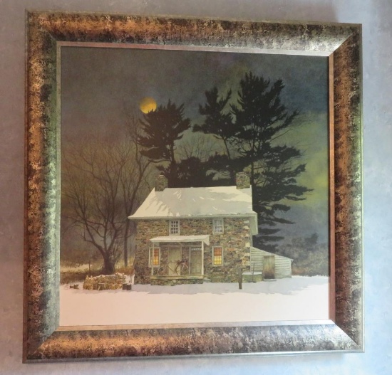 Moon Shadows print, framed 35" square