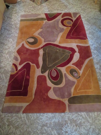 Wool hand tufter contour rug, China, Momeni, My Knos, 5'3" x 8'