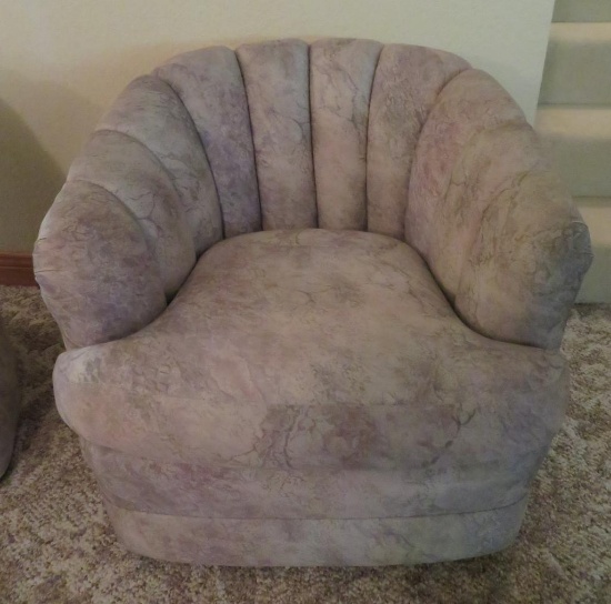 Ethan Allen Traditonal Classics swivel side chair, 27" at back