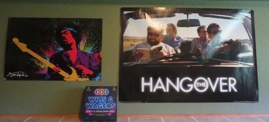 Jimmy Hendrix Poster, Hang Over Poster and Las Vegas, Wits and Wagers