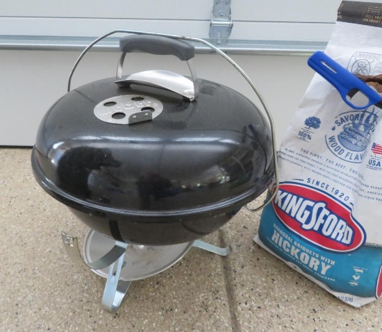 Weber Charcoal Grill, 18" with 1/2 bag of charcoal