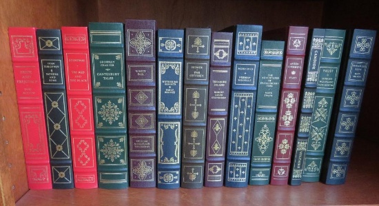 14 hardcover classics with gold gilt lettering, great bookshelf decorative, 1979 and 80's