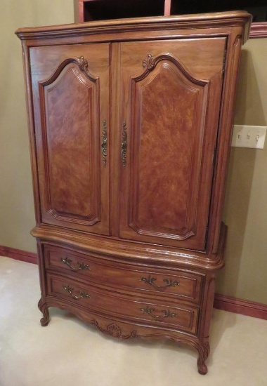Thomasville armoire dresser cabinet, 63" tall, French Court Collection
