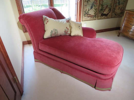 Thomasville Chaise lounge with two accent pillows, 65" long x 33" wide, 36' tall at back
