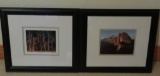 Two outdoor photo prints, framed, 16 1/2