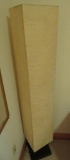 Modern paper shaded floor lamp, working, 60