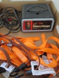 Schumacher Battery Charger, straps and bungees