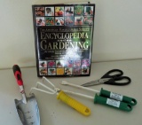 Encyclopedia of Gardening and some hand tools for gardening to get you started!