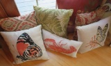 7 Decorative Outdoor fabric pillows, 15