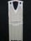 Flapper style beaded dress, ivory and white