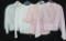 Four shirts, two pink and two white
