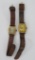 Two Deco Style Mens Wrist Watches, New Haven and Elgin