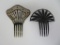 Two large period hair combs, 6