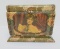 Celluloid portrait vanity dresser box with comb brush and manicure items