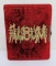 C 1882 Photo album, velvet and bamboo style lettering, 17 photos