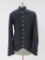 Dark Blue men's wool military coat with gold eagle buttons