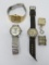 Group of five vintage wrist watches