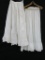 Two vintage whites, skirts