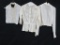 Two white waist blouses and insert, lace embellished