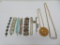 Retro jewelry lot, bracelets and necklaces