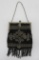 Black and silver micro bead purse, 8