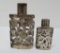 Two sterling LMH overlay perfume bottles, 925, 2