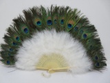 Peacock feather fan, 15