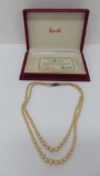 Marvella Pearls in box, two strand necklace, 16