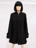 Black Steampunk Style Jacket, mid length, size Large