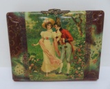 Courtship photo album, celluloid and tapestry