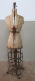 Dress Form with Cage bottom, cast iron base, adjustable, 58