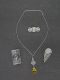 Glass pendants and necklace