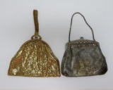 Gold and silver mesh evening bags, purses, Whiting and Davis