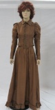 2 Piece brown dress, with metal buttons