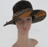 Velvet and Satin 1920's era hat, pine cone design