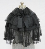 Fancy black tiered cape with netting and beading