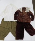 Velvet little boys outfit and youth clothing
