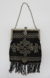 Black and silver micro bead purse, 8
