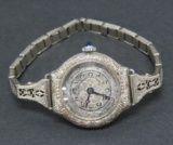 Beautiful Deco Sturdymaid woman's watch with stone on stem