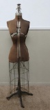 Dress Form with Cage bottom, cast iron base, adjustable, 61