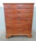 Early Two Piece three drawer Blanket Chest, c early 19th or late 18th century
