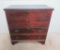 Period two drawer Lift Top Blanket Chest, large board construction, 42