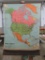 North America rolling wall map, AL Nystrom Chicago, 1945 edition, 57